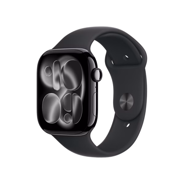Apple Watch Series 11 GPS 42mm Jet Black Aluminium Case With Black Sport Band MEQT4 S/M
