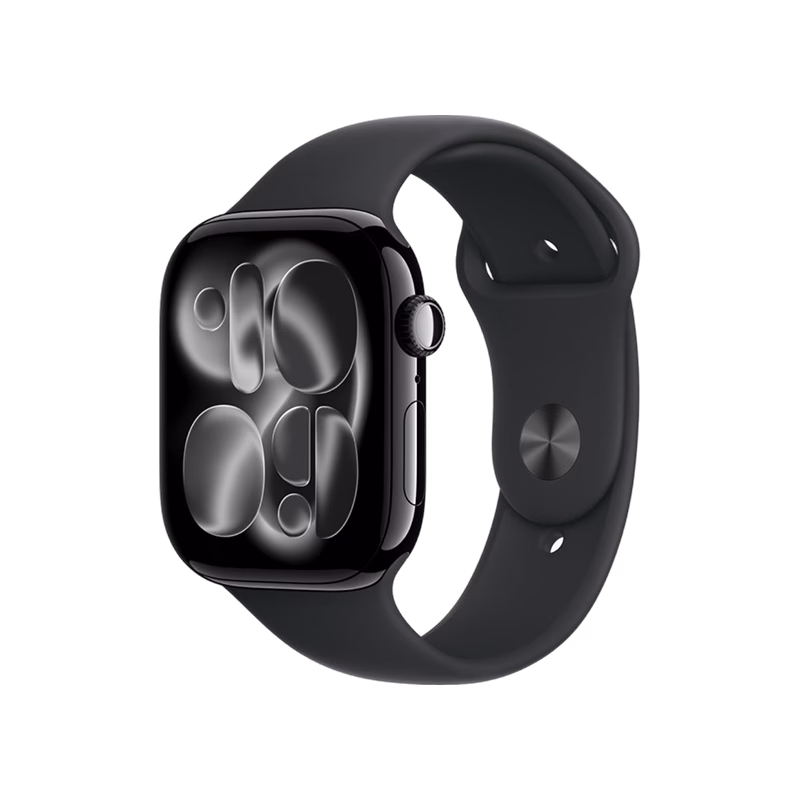 Apple Watch Series 11 GPS 46mm Jet Black Aluminium Case With Black Sport Band MEUW4 S/M