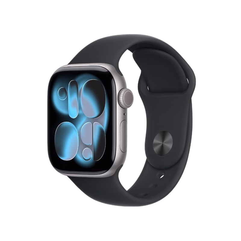 Apple Watch Series 11 GPS 46mm Space Grey Aluminium Case With Black Sport Band MEV44 M/L