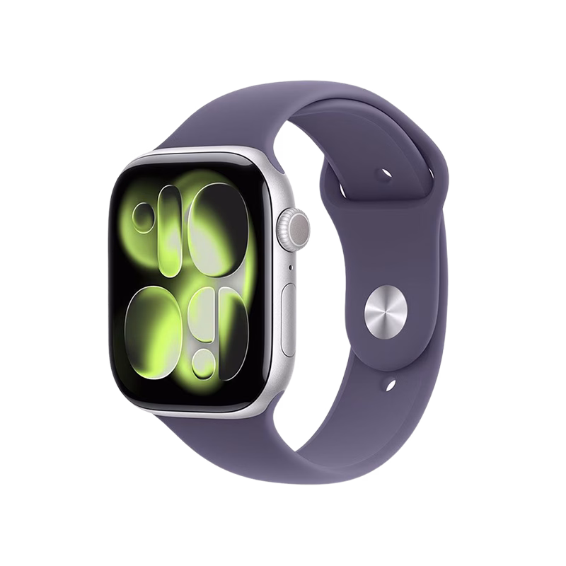 Apple Watch Series 11 GPS 46mm Silver Aluminium case+purple fog SB MEV94 S/M