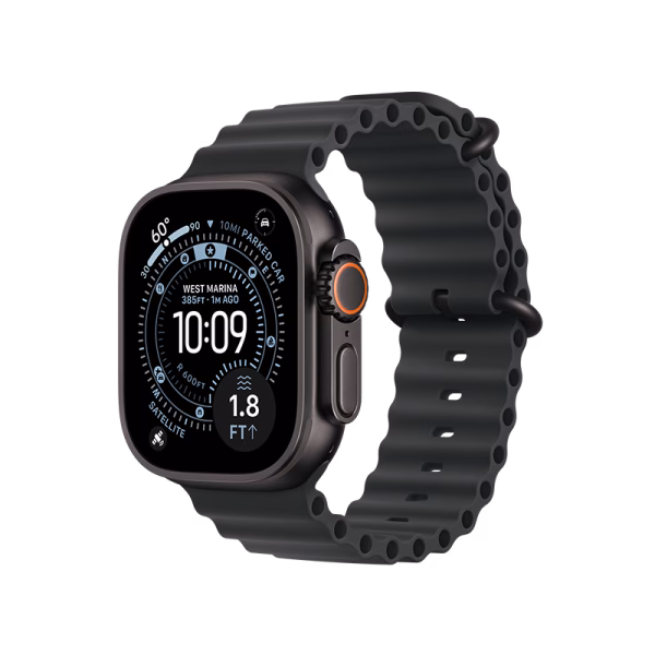 Apple Watch Ultra 3 49mm Black Titanium Case+Black Ocean Band MF0J4