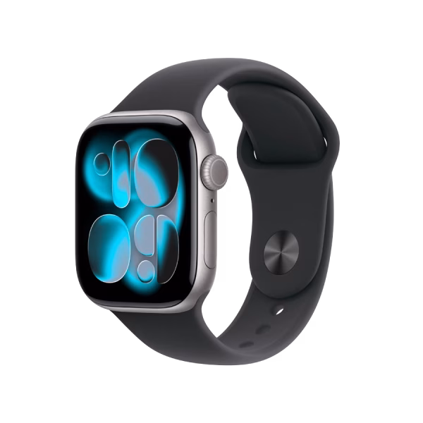 Apple Watch Series 11 GPS 42mm Space Grey Aluminium Case With Black Sport Band MEQW4 M/L