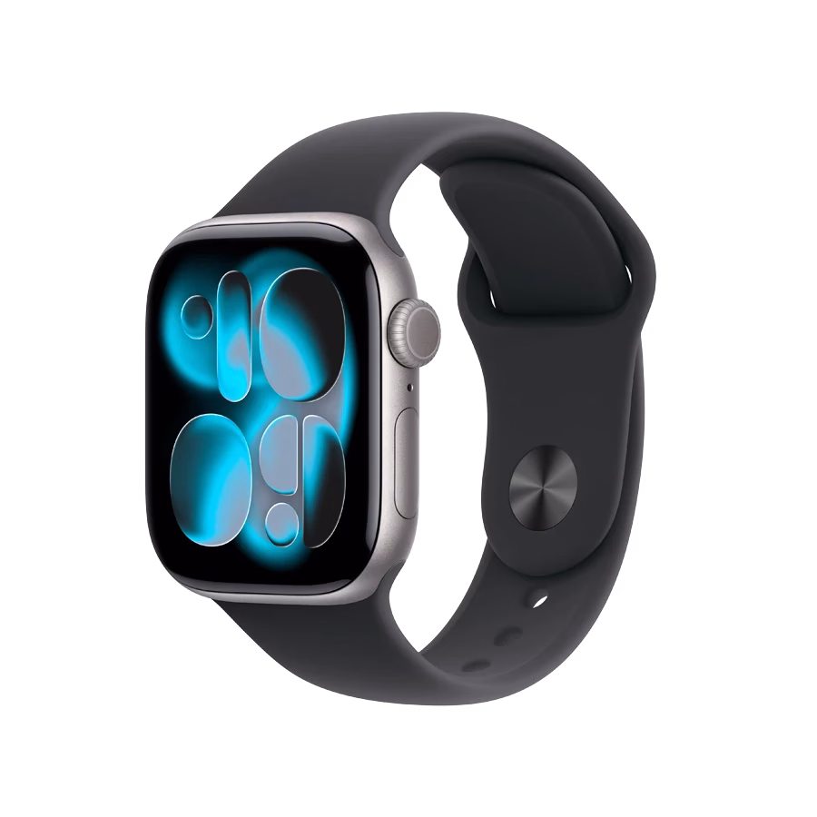 Apple Watch Series 11 GPS 42mm Space Grey Aluminium Case With Black Sport Band MEV44 M/L